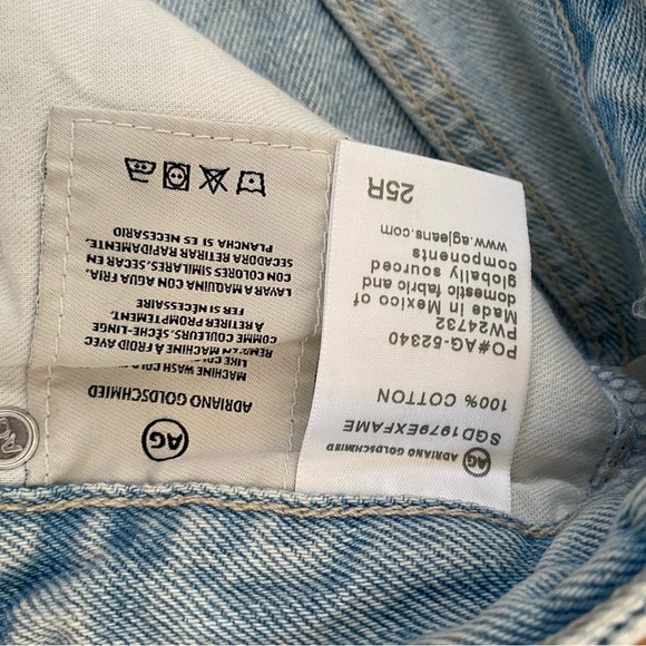 AG stovepipe fringe hem high waist jeans - Picture 3 of 5